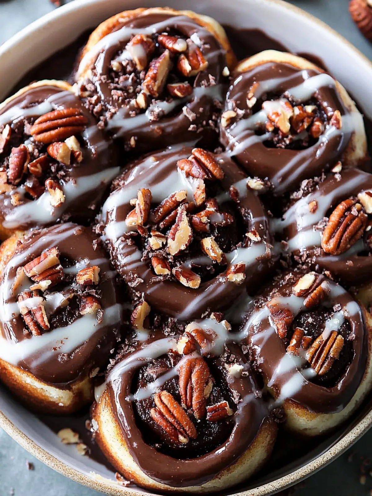 Decadent Chocolate Pecan Cinnamon Rolls to Indulge Your Cravings 5 Chocolate Pecan Cinnamon Rolls