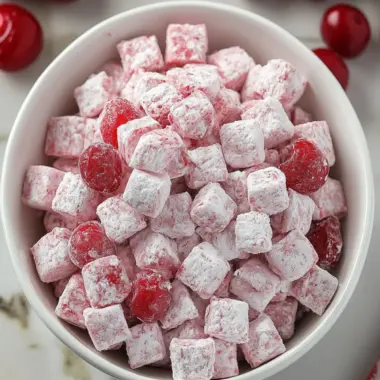 Cherry Cheesecake Puppy Chow - Your New Favorite Snack Delight 9 Cherry Cheesecake Puppy Chow
