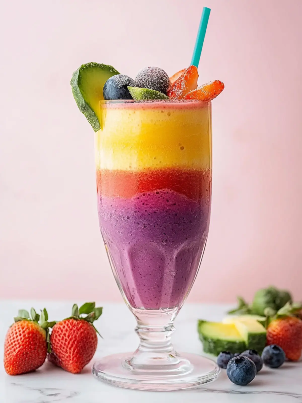Vibrant Rainbow Smoothie: A Fun & Healthy Kickstart 4 Rainbow Smoothie