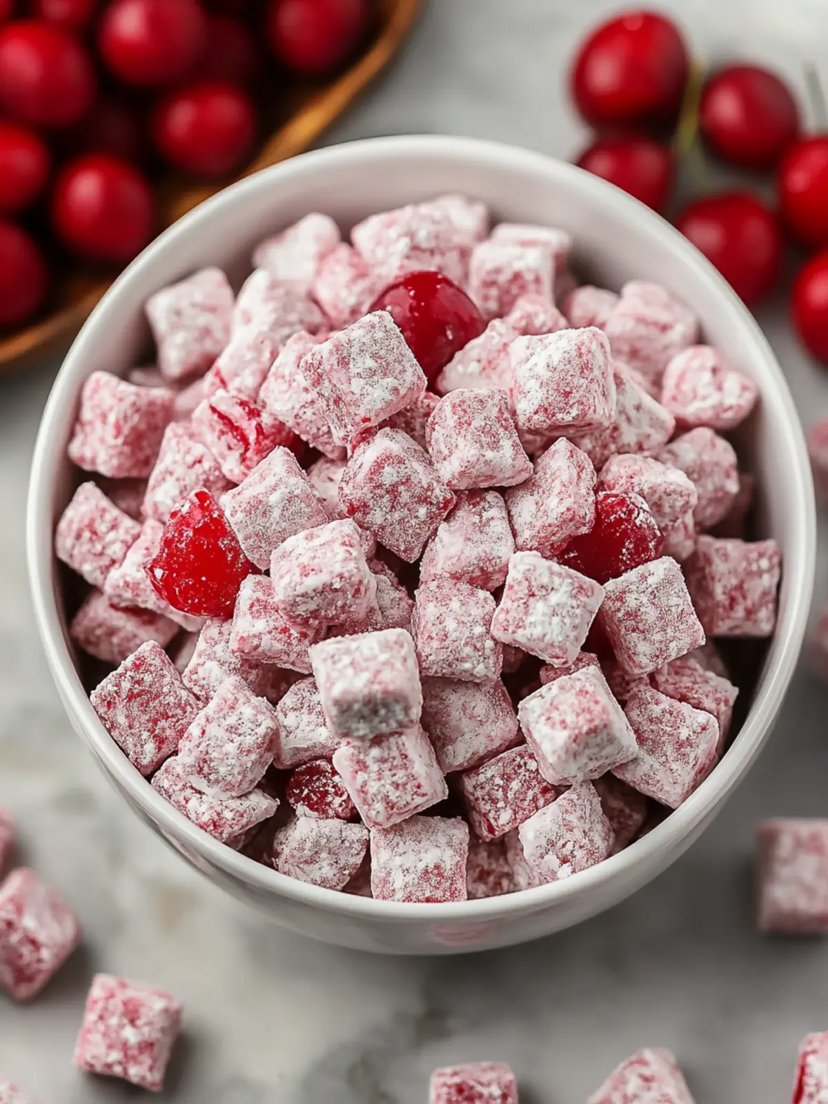 Cherry Cheesecake Puppy Chow - Your New Favorite Snack Delight 4 Cherry Cheesecake Puppy Chow