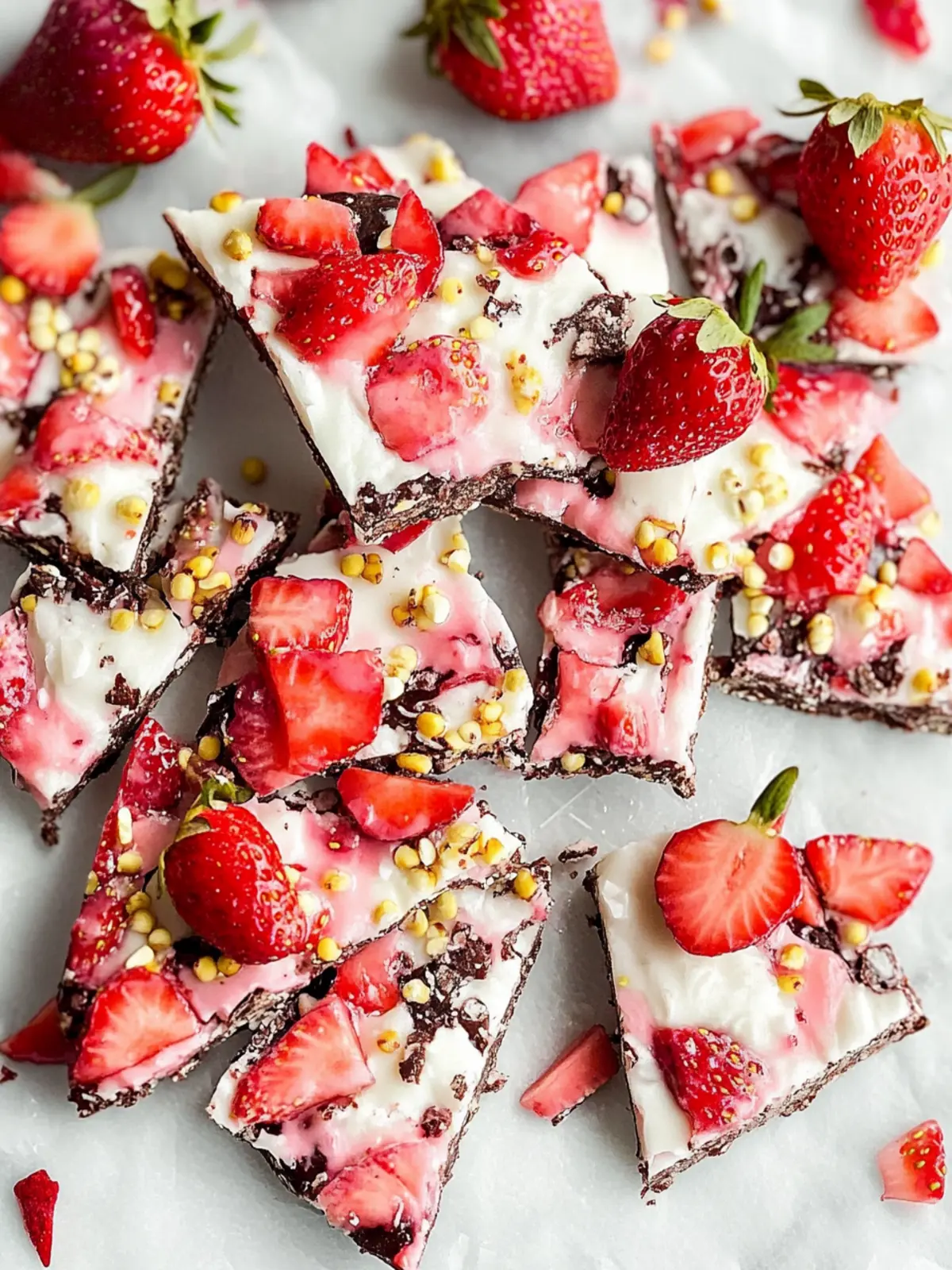 Decadent Strawberry Bark with Coconut and Pistachios 5 Strawberry Bark
