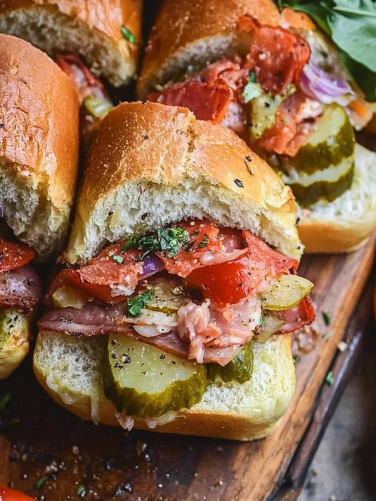 Hot Italian Sub Sliders: Your New Tailgate Favorite 4 Hot Italian Sub Sliders