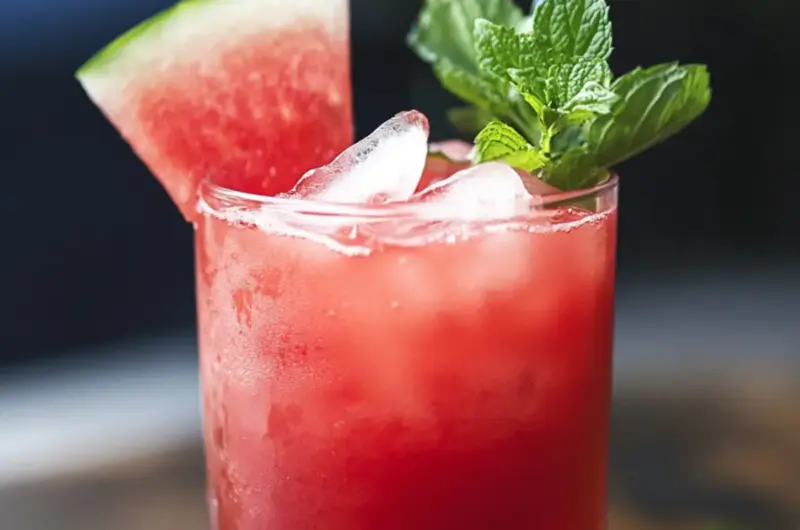 Hibiscus Watermelon Whiskey Smash