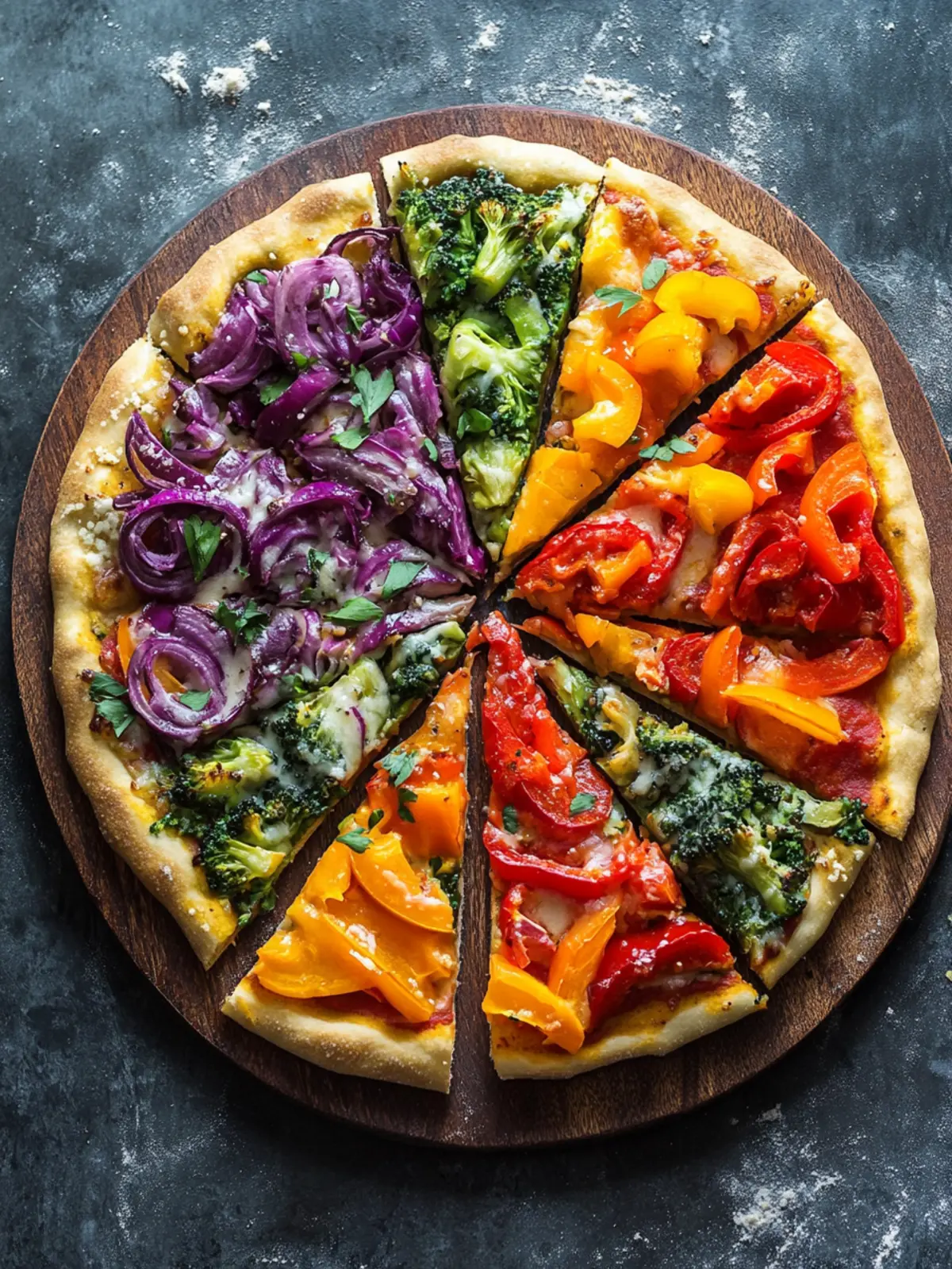 Rainbow Veggie Pizza Loaded with Flavorful Cream Cheese Bliss 3 Rainbow Veggie Pizza