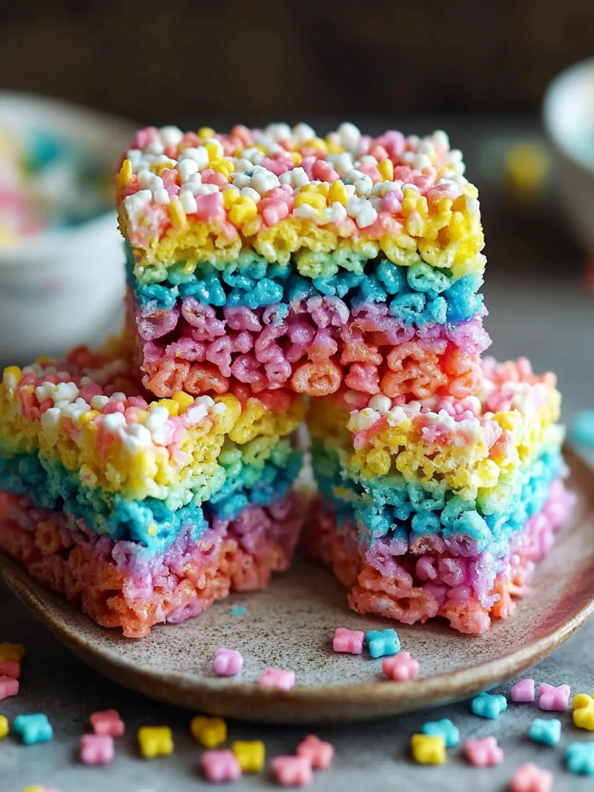 Vibrant Rainbow Rice Krispie Treats for Fun Family Treats 2 Rainbow Rice Krispie Treats