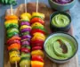 Rainbow Skewers with Two Dreamy Dips for Fresh Flavor Fun