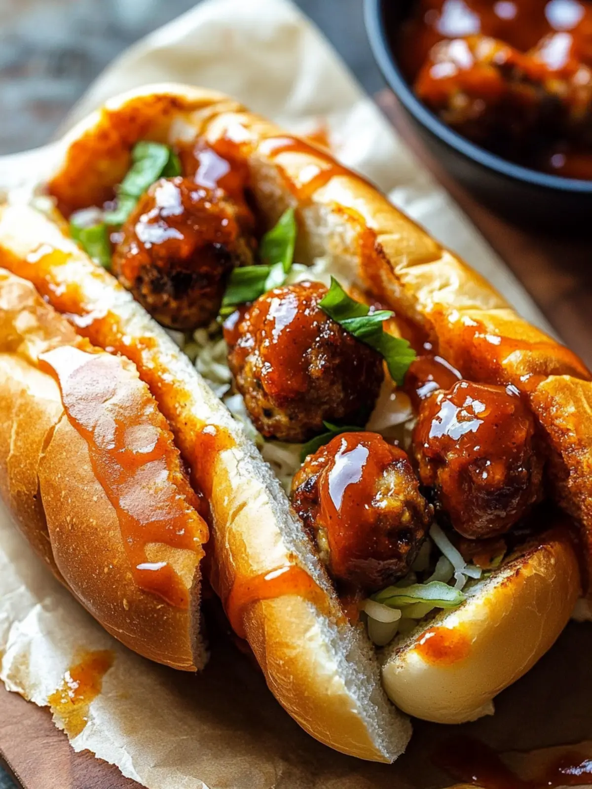Ultimate BBQ Meatball Subs: Comfort Food with a Twist 3 BBQ Meatball Subs