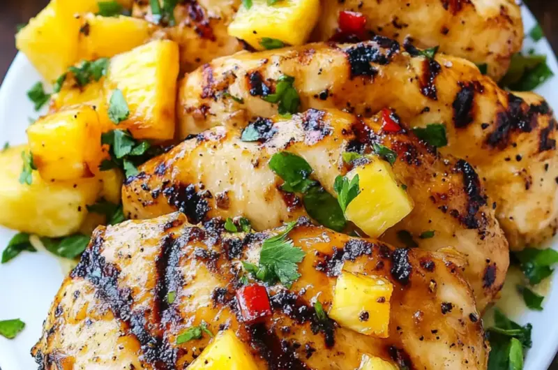 Grilled Mango Pineapple Chicken