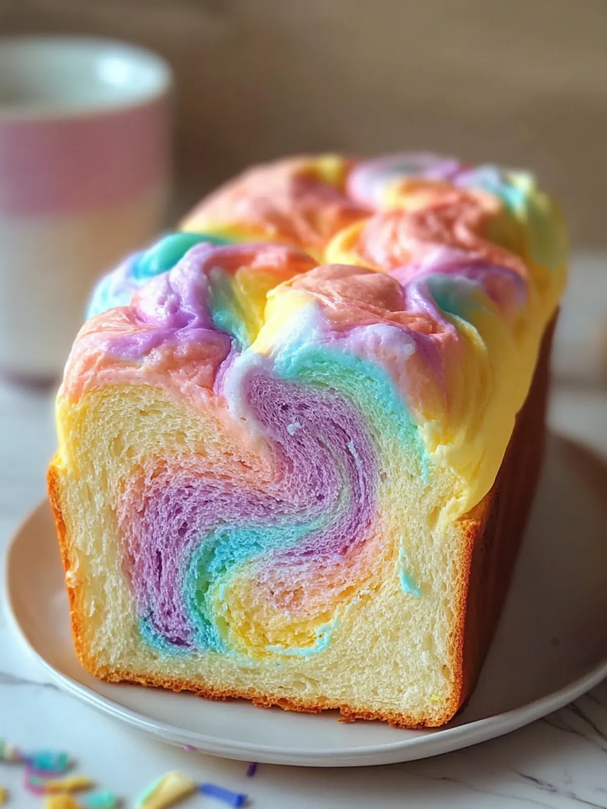 Cloud Bread Pastel Swirl Loaf: A Whimsical Gluten-Free Treat 5 Cloud Bread Pastel Swirl Loaf