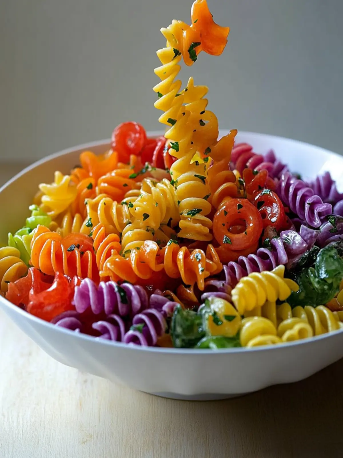 Vibrant Rainbow Pasta Salad for a Colorful Dinner Delight 2 Rainbow Pasta Salad