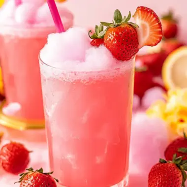 Delightful Strawberry Cotton Candy Drink for Sweet Refreshment 9 Strawberry Cotton Candy Drink