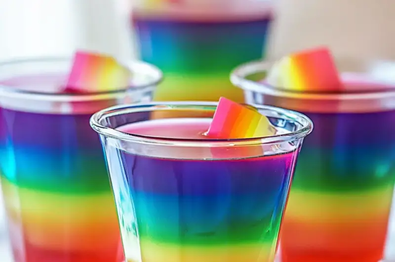 Rainbow Gelatin Shots