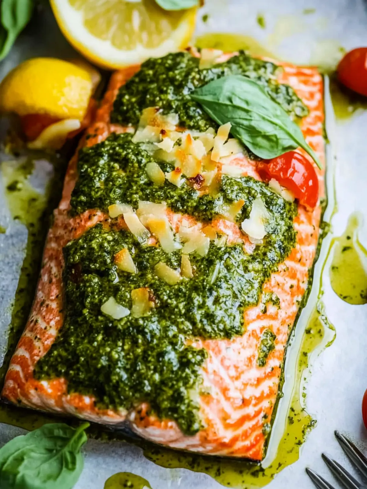 Savor the Flavor: Easy Pesto Salmon for Home Chefs 3 Pesto Salmon