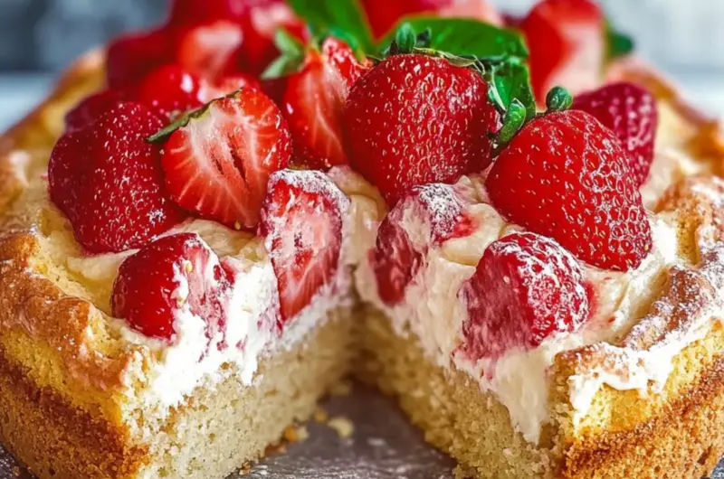 French Strawberry Cake