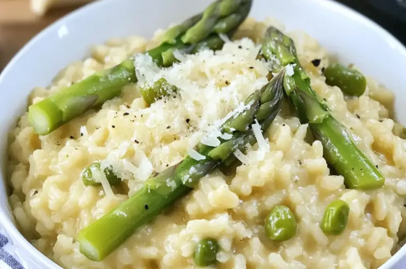 Slow Cooker Asparagus Risotto