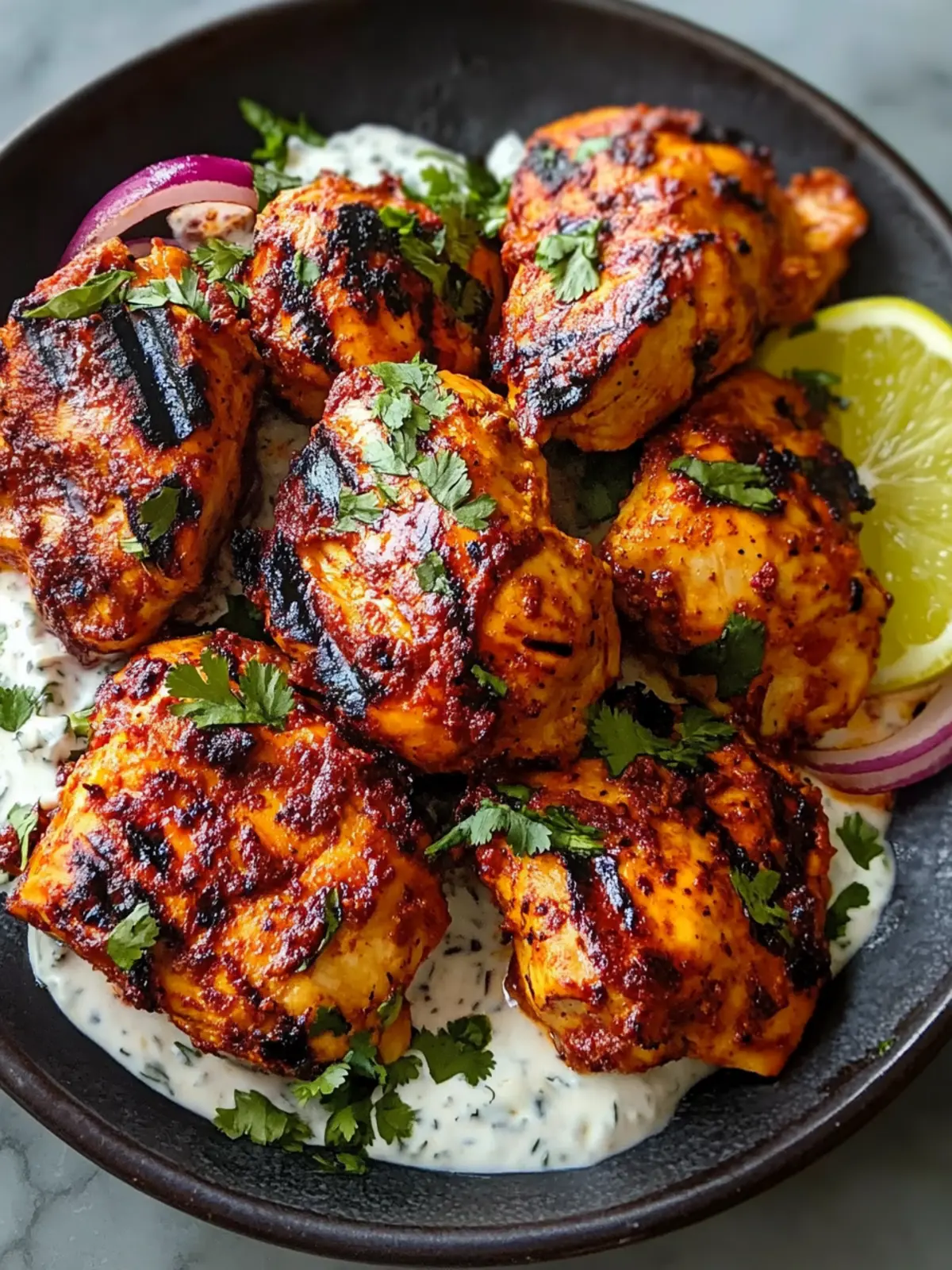 Spicy Yogurt-Marinated Chicken Tandoori with Cilantro Rice Bliss 5 Spicy Yogurt-Marinated Chicken Tandoori