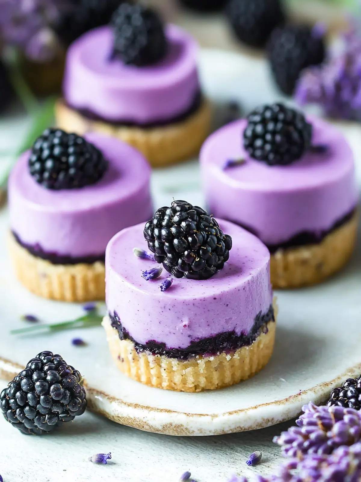Mini Blackberry Lavender Cheesecakes That Wow Your Taste Buds 3 Mini Blackberry Lavender Cheesecakes