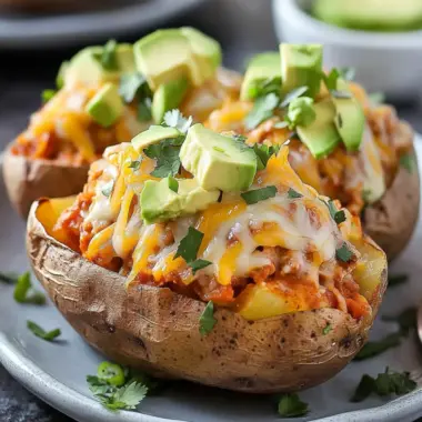 Satisfy Your Cravings with Chicken Enchilada Stuffed Baked Potatoes 10 Chicken Enchilada Stuffed Baked Potatoes