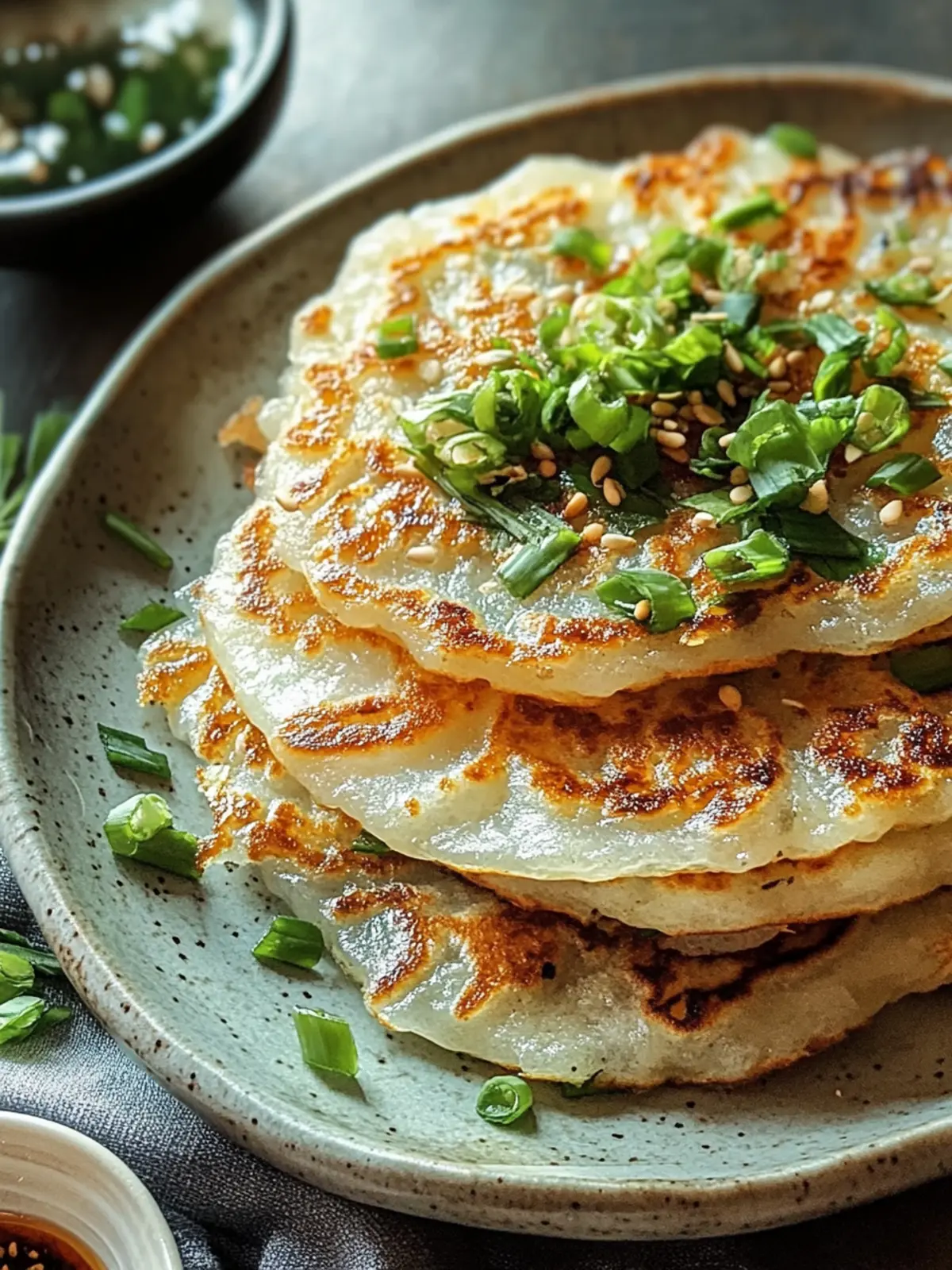 Crispy Rice Paper Scallion Pancakes: A Flavorful Snack Delight 4 Rice Paper Scallion Pancakes