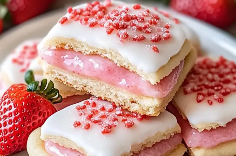 Strawberry Pop Tart Sugar Cookies