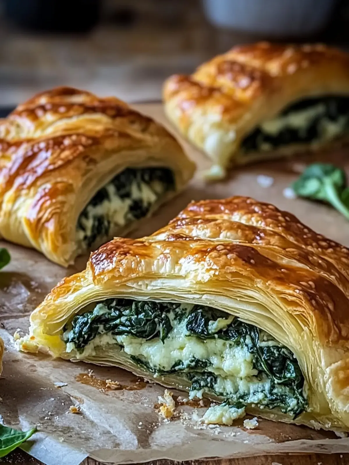 Cheese and Spinach Stuffed Pastry to Wow Your Taste Buds 3 Cheese and Spinach Stuffed Pastry
