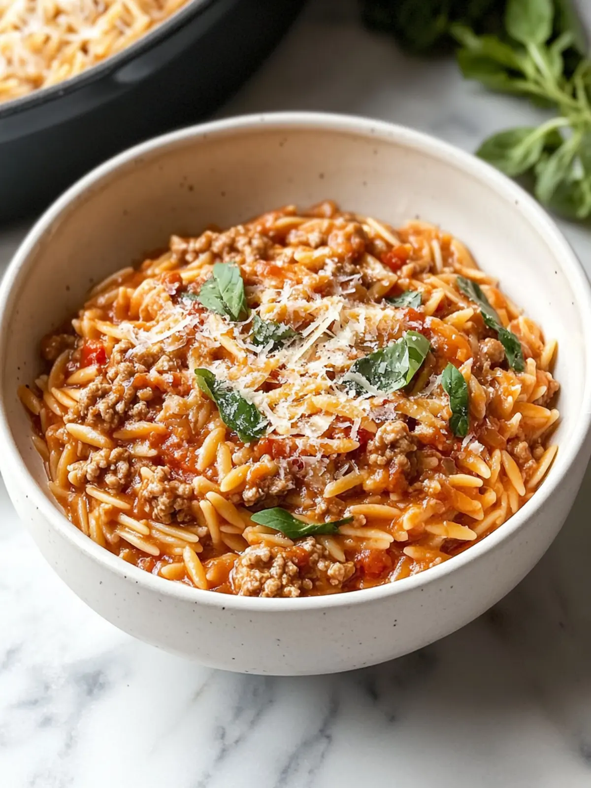 Easy Ground Beef Orzo with Tomato Cream Sauce for Comfort Food Bliss 5 Ground Beef Orzo with Tomato Cream Sauce