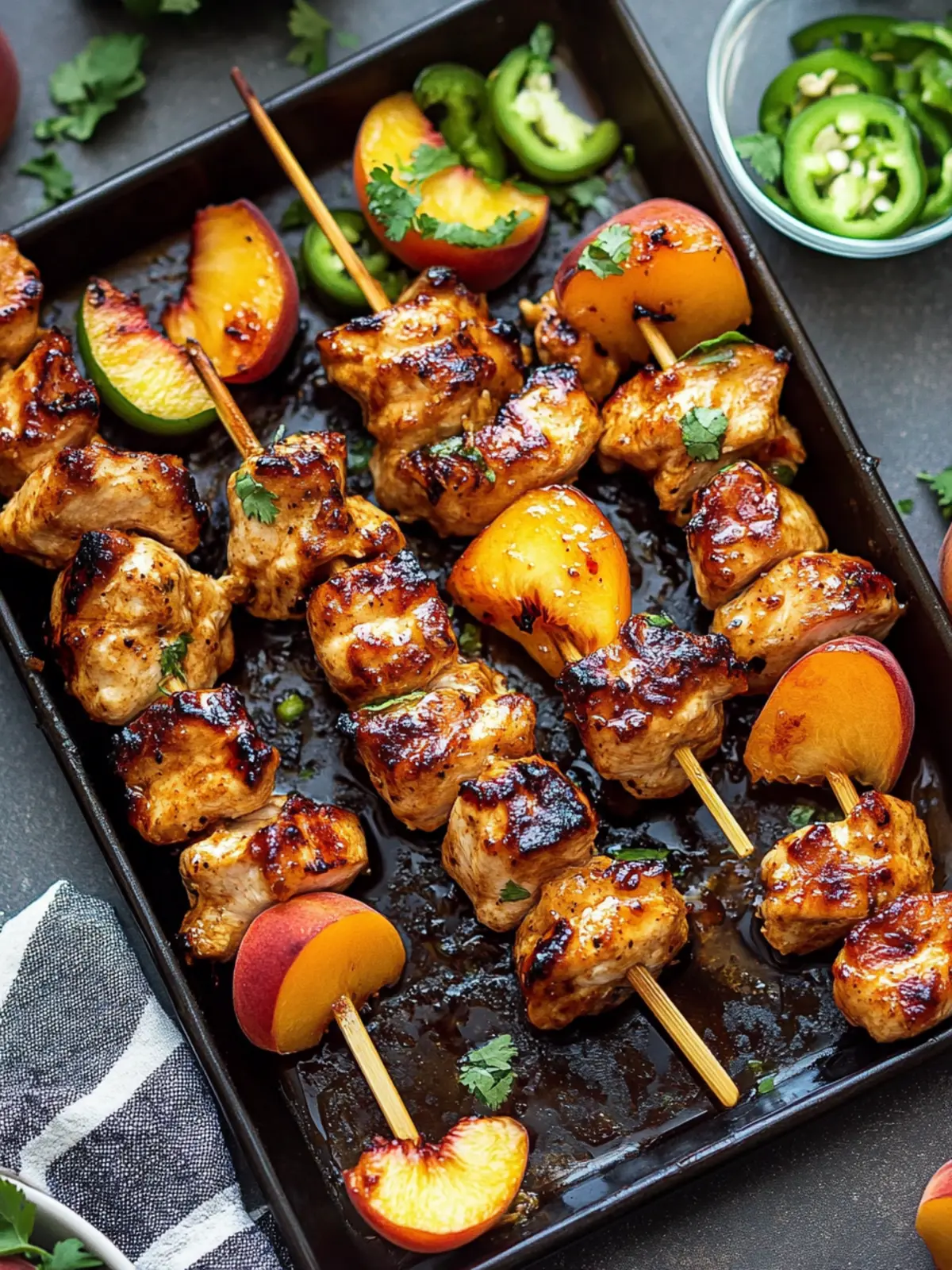 Savor Summer with Easy Jalapeno Peach Chicken Skewers 2 Jalapeno Peach Chicken Skewers