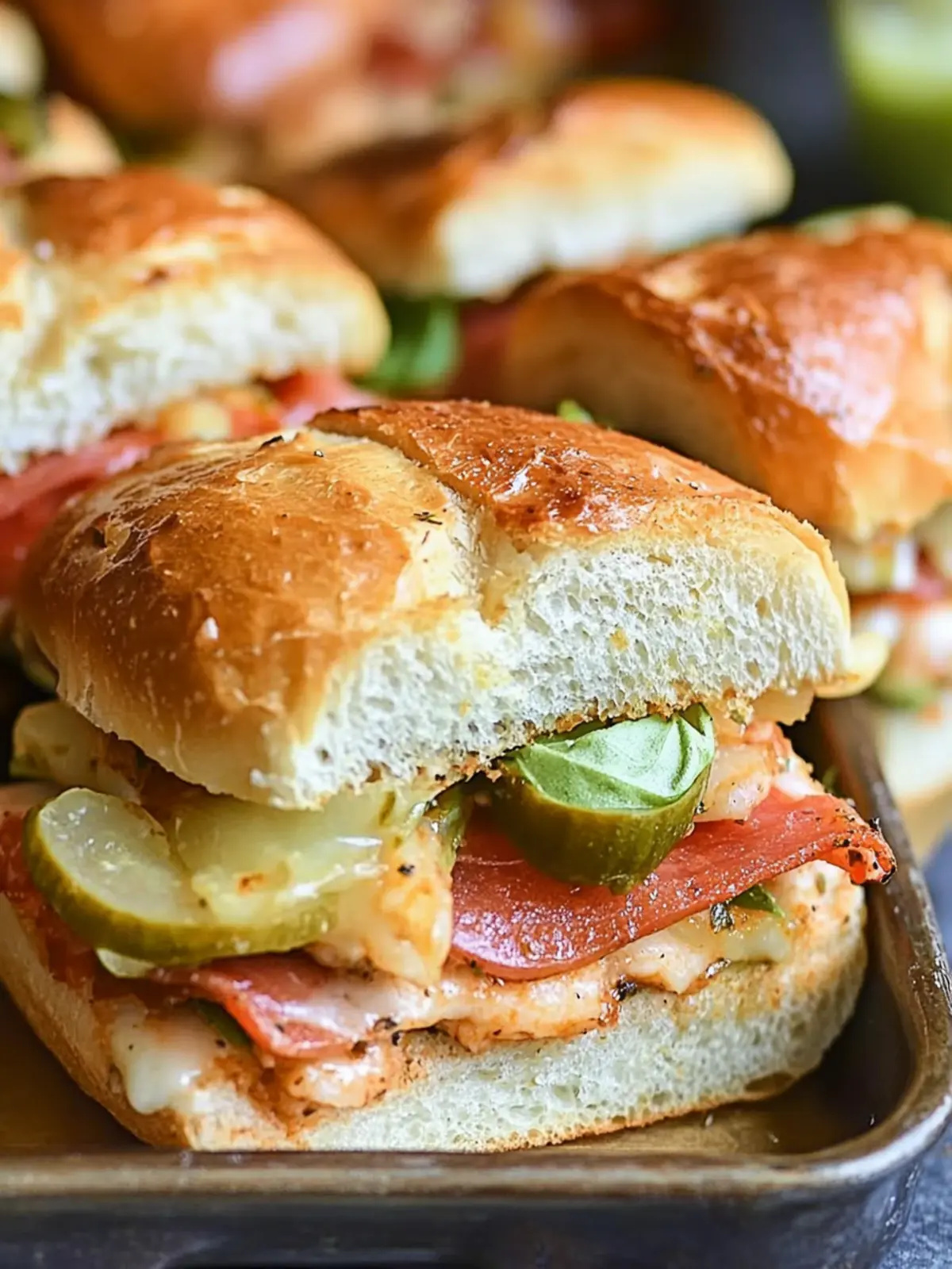 Hot Italian Sub Sliders: Your New Tailgate Favorite 2 Hot Italian Sub Sliders