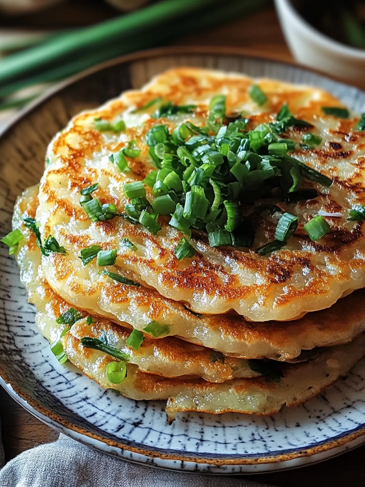 Crispy Rice Paper Scallion Pancakes: A Flavorful Snack Delight 3 Rice Paper Scallion Pancakes