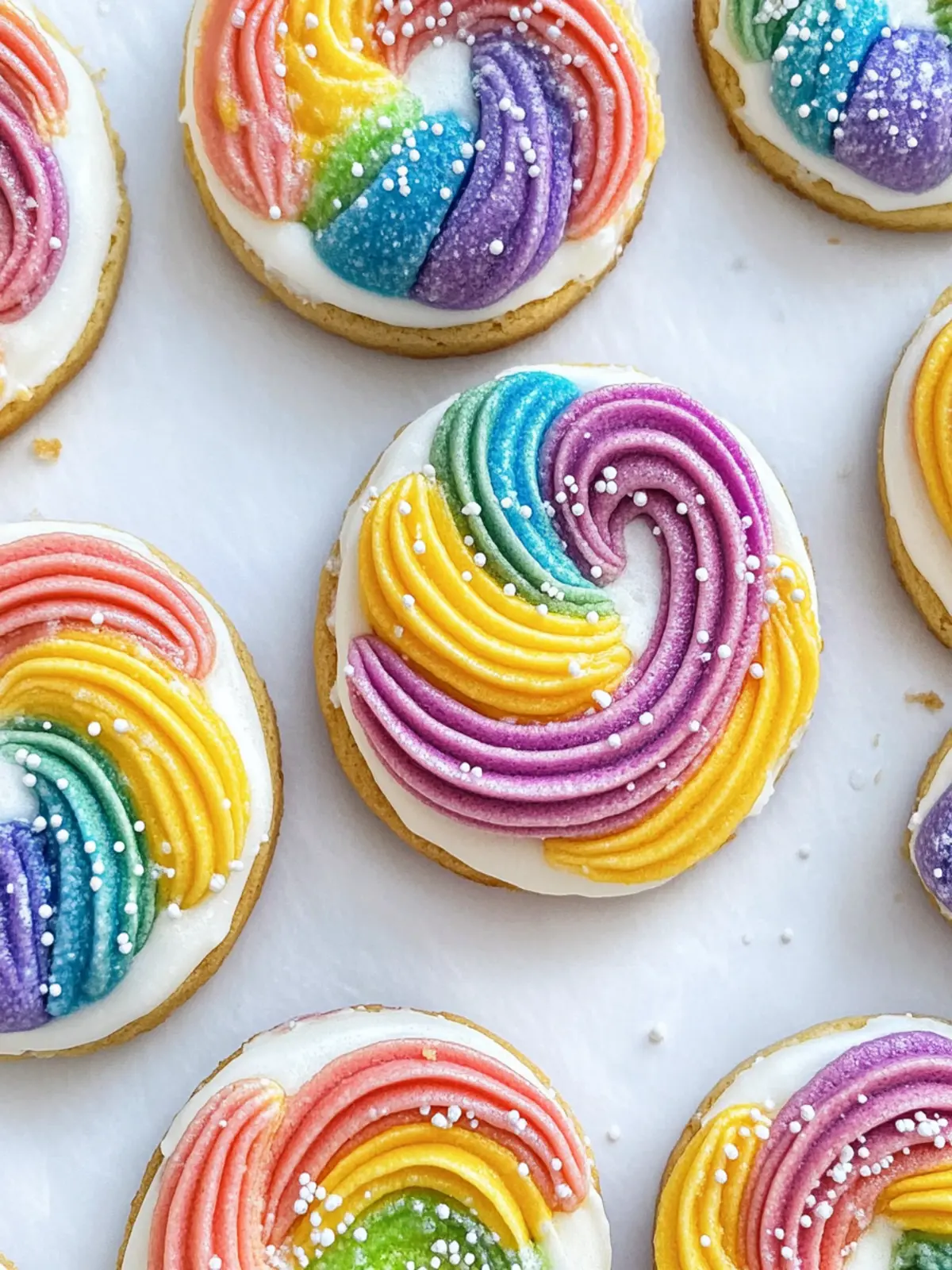 Piped Rainbow Shortbread Cookies for a Colorful Sweet Treat 3 Piped Rainbow Shortbread Cookies