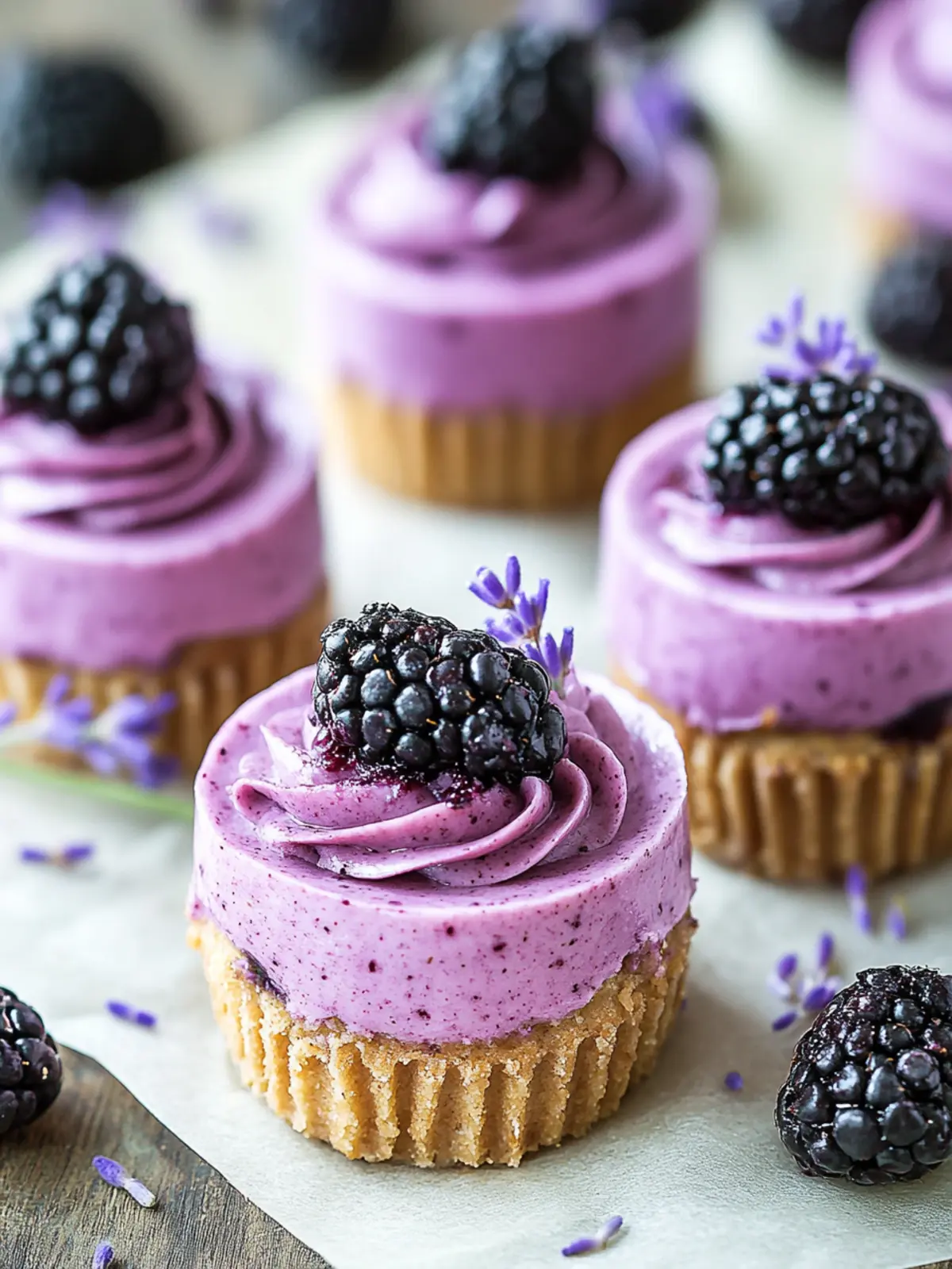 Mini Blackberry Lavender Cheesecakes That Wow Your Taste Buds 5 Mini Blackberry Lavender Cheesecakes