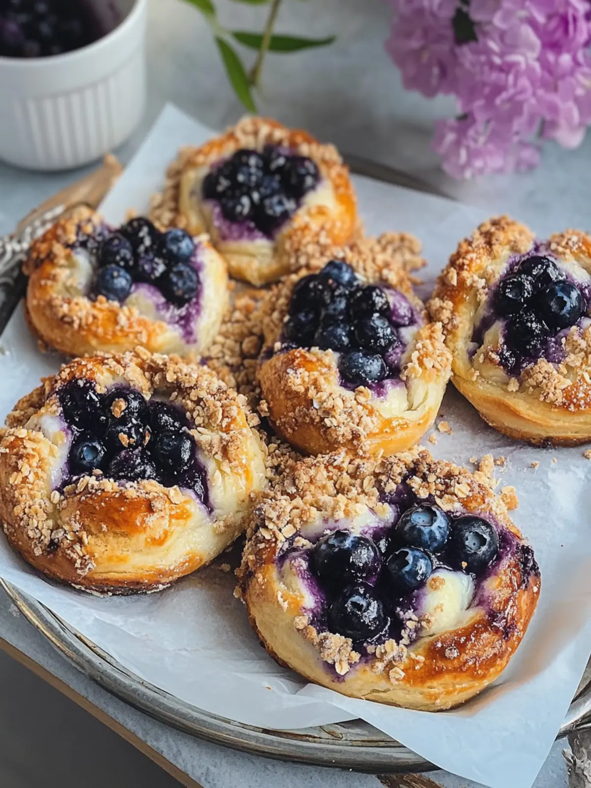 Delicious Blueberry Custard Crumble Buns to Brighten Your Day 4 Blueberry Custard Crumble Buns