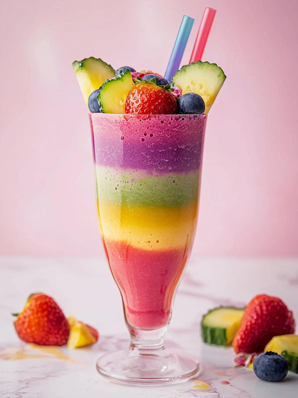 Vibrant Rainbow Smoothie: A Fun & Healthy Kickstart 2 Rainbow Smoothie