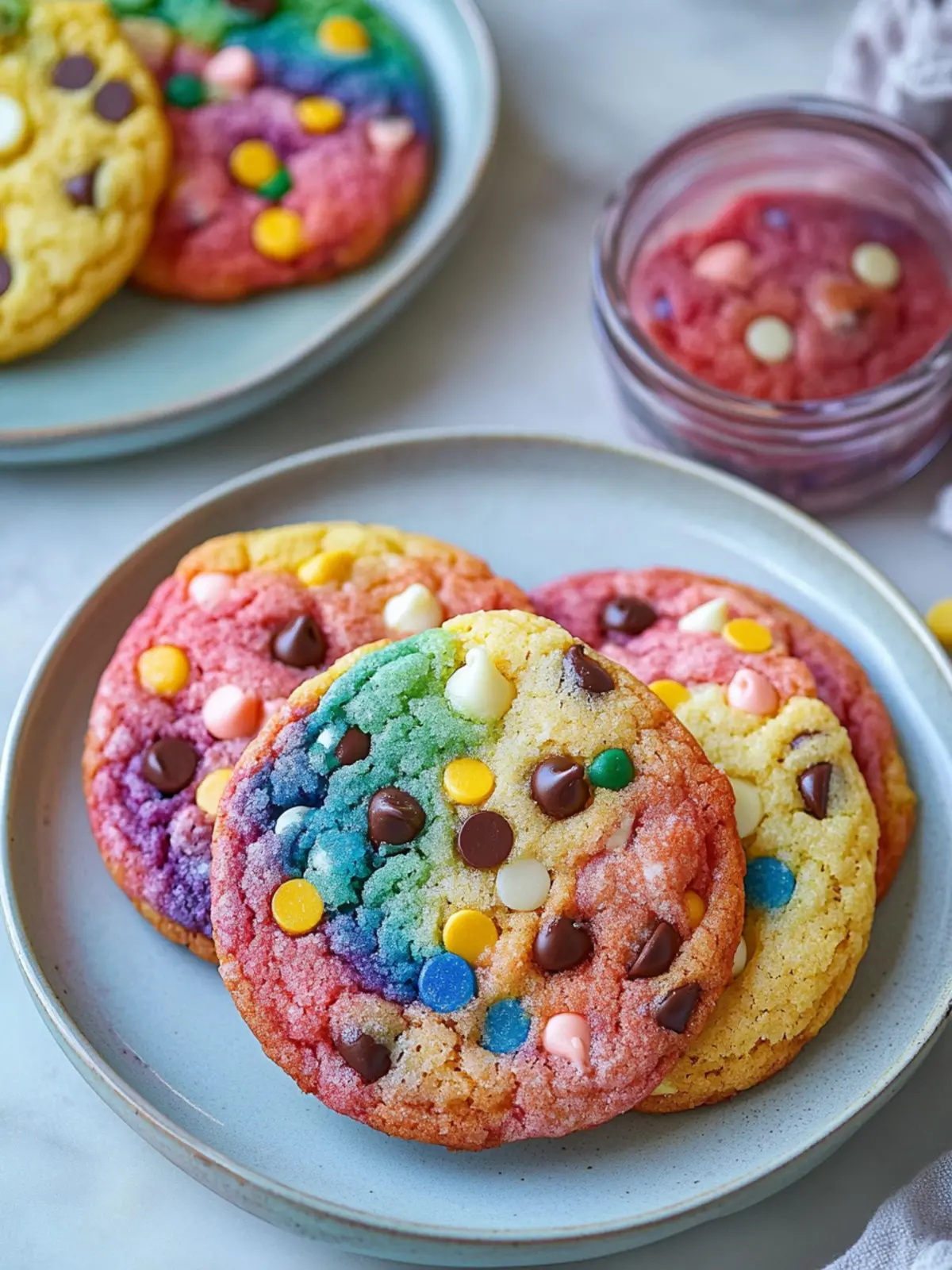 Rainbow Chocolate Chip Cookies That Brighten Your Day 3 Rainbow Chocolate Chip Cookies