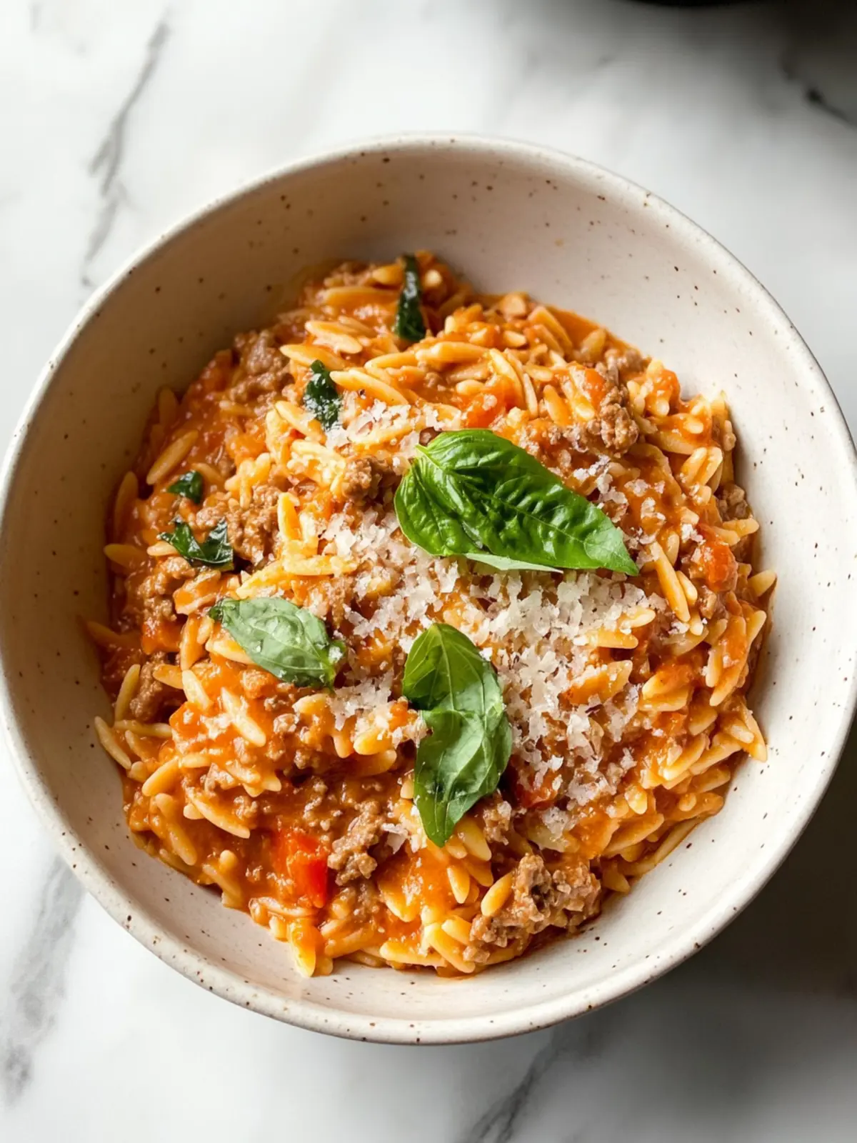 Easy Ground Beef Orzo with Tomato Cream Sauce for Comfort Food Bliss 2 Ground Beef Orzo with Tomato Cream Sauce