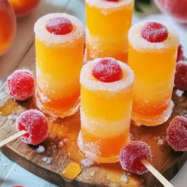 Sweet Peach Ring Pop Shots for a Fun Night In 9 Peach Ring Pop Shots