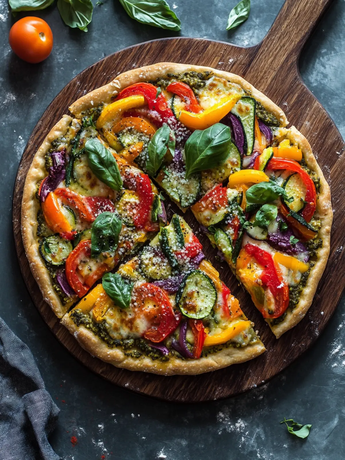 Rainbow Veggie Pizza Loaded with Flavorful Cream Cheese Bliss 2 Rainbow Veggie Pizza