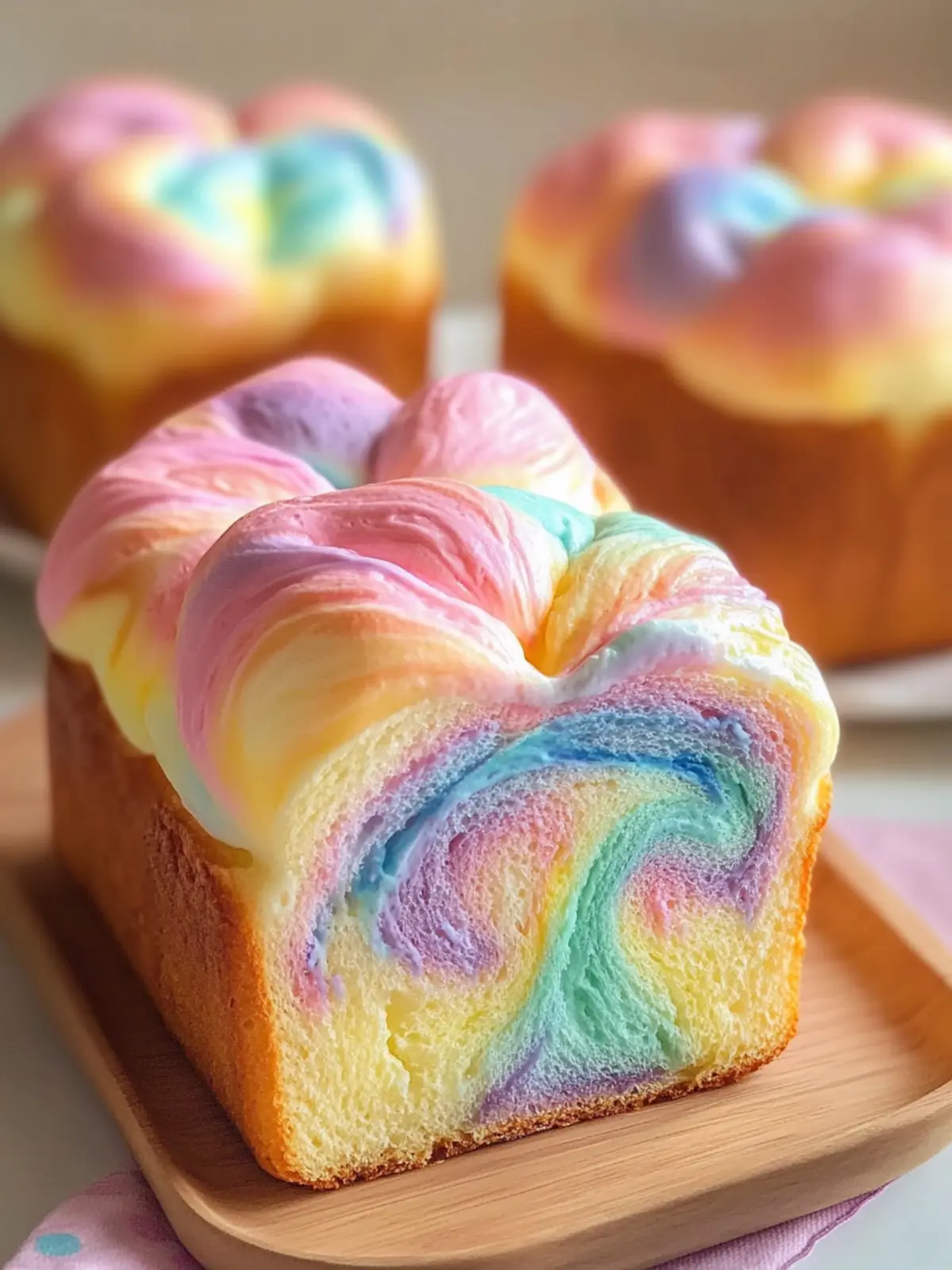 Cloud Bread Pastel Swirl Loaf: A Whimsical Gluten-Free Treat 3 Cloud Bread Pastel Swirl Loaf