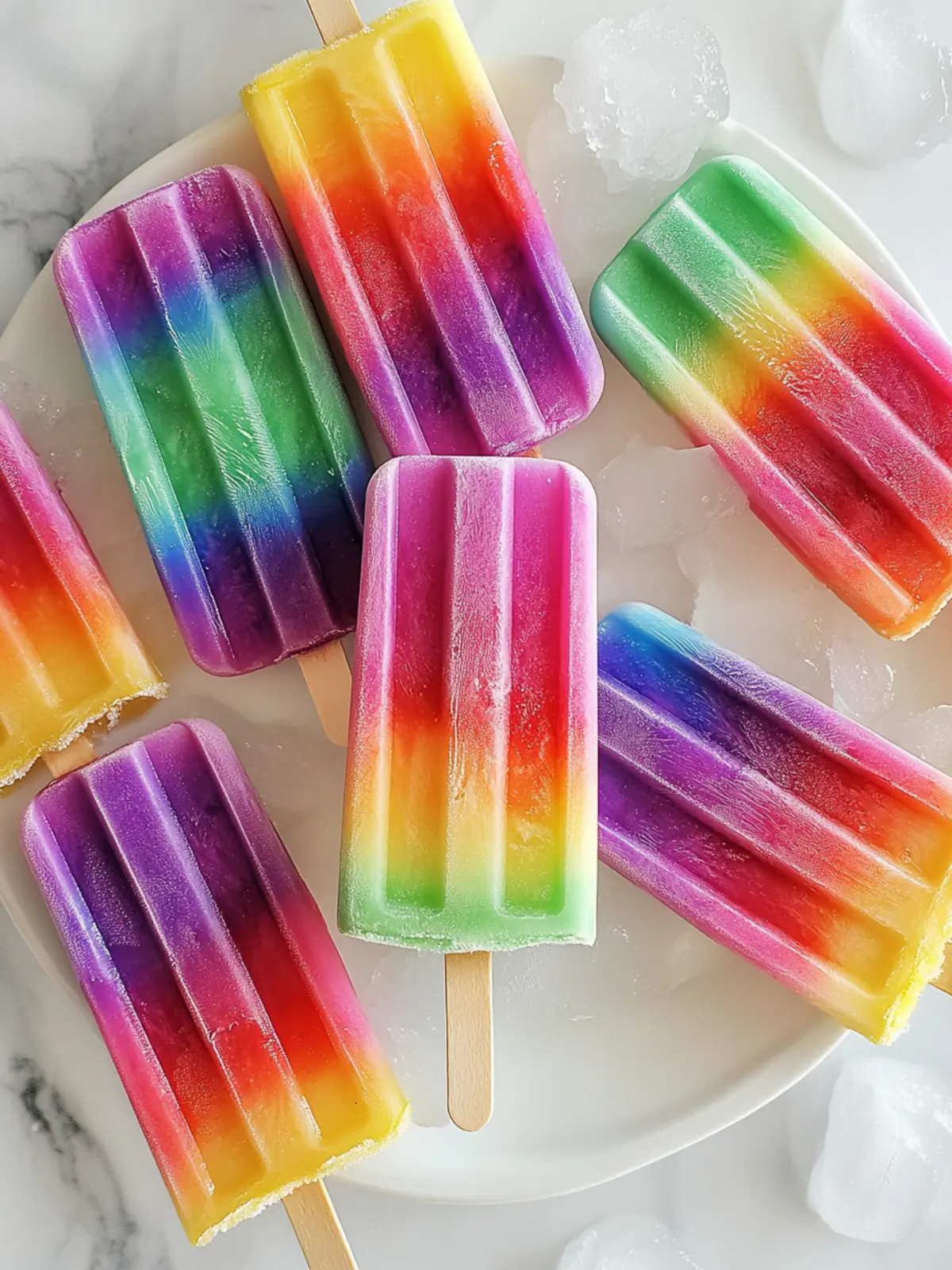Delicious Homemade Easy Rainbow Popsicles You'll Love 2 Easy Rainbow Popsicles