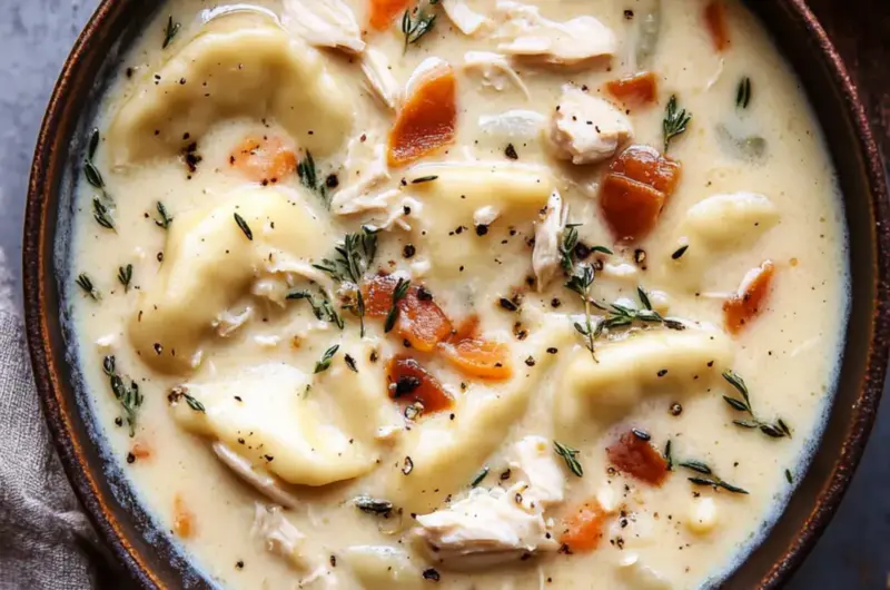 Creamy Pierogi Chicken Soup
