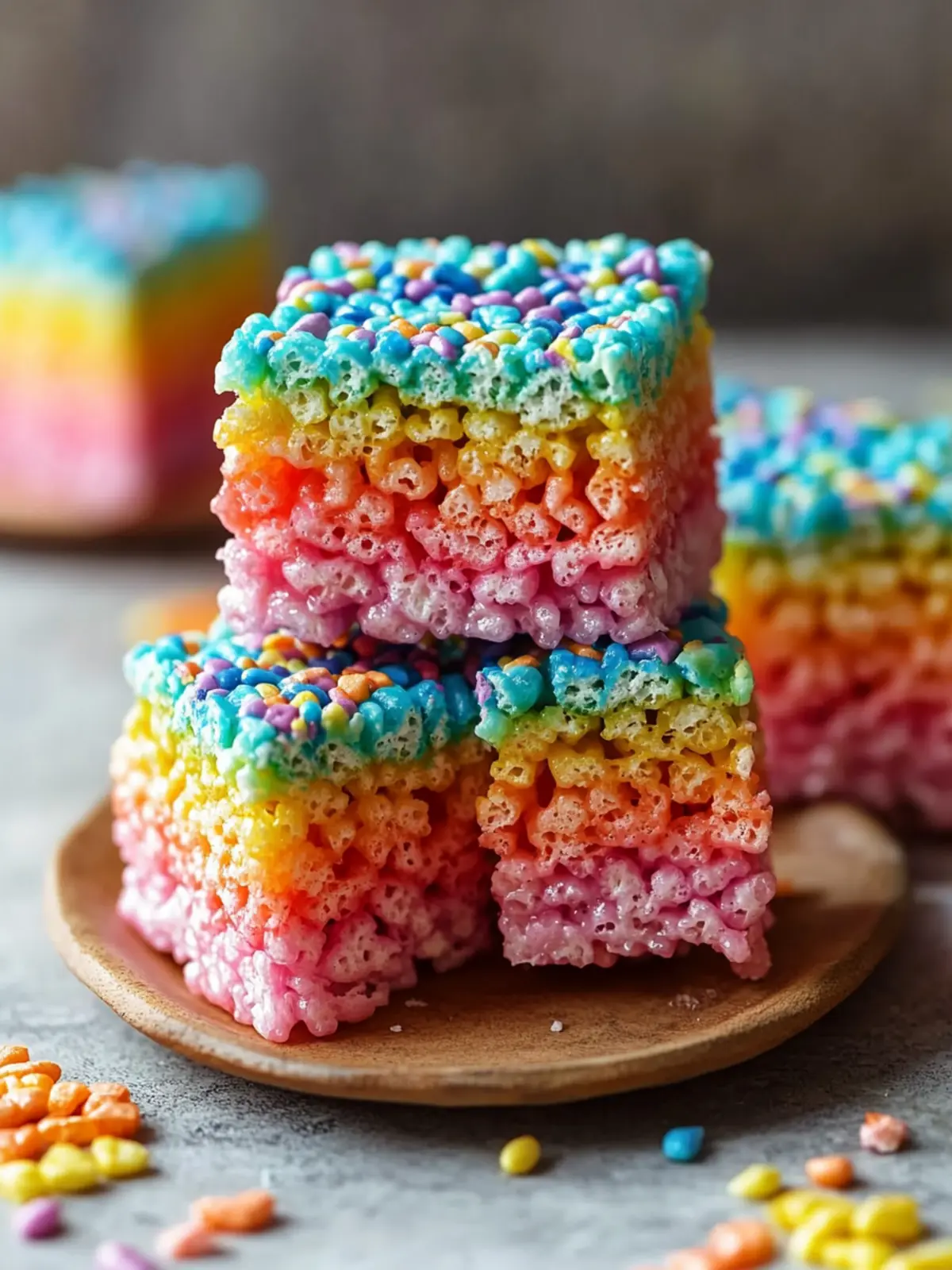 Vibrant Rainbow Rice Krispie Treats for Fun Family Treats 4 Rainbow Rice Krispie Treats