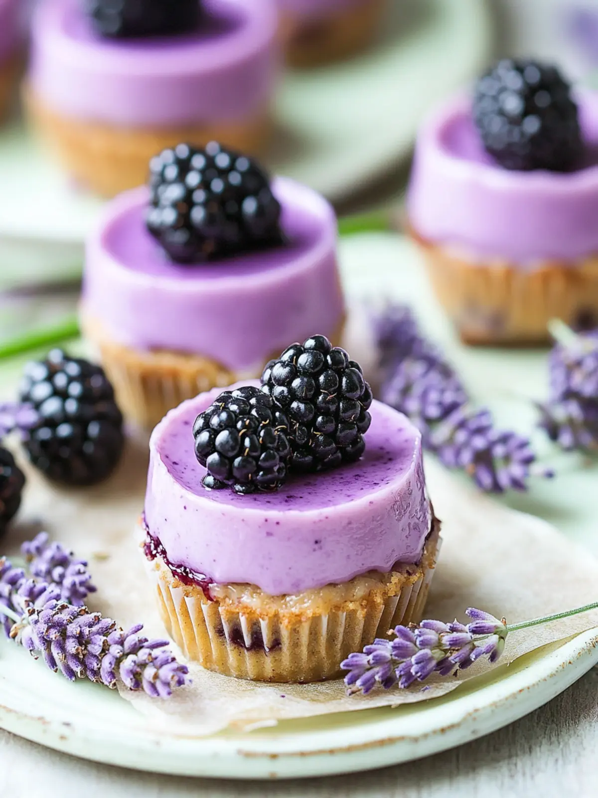 Mini Blackberry Lavender Cheesecakes That Wow Your Taste Buds 2 Mini Blackberry Lavender Cheesecakes