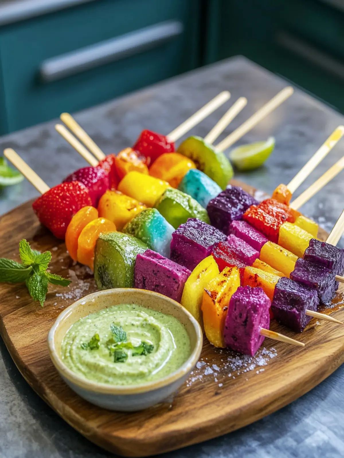 Rainbow Skewers with Two Dreamy Dips for Fresh Flavor Fun 3 Rainbow Skewers with Two Dreamy Dips