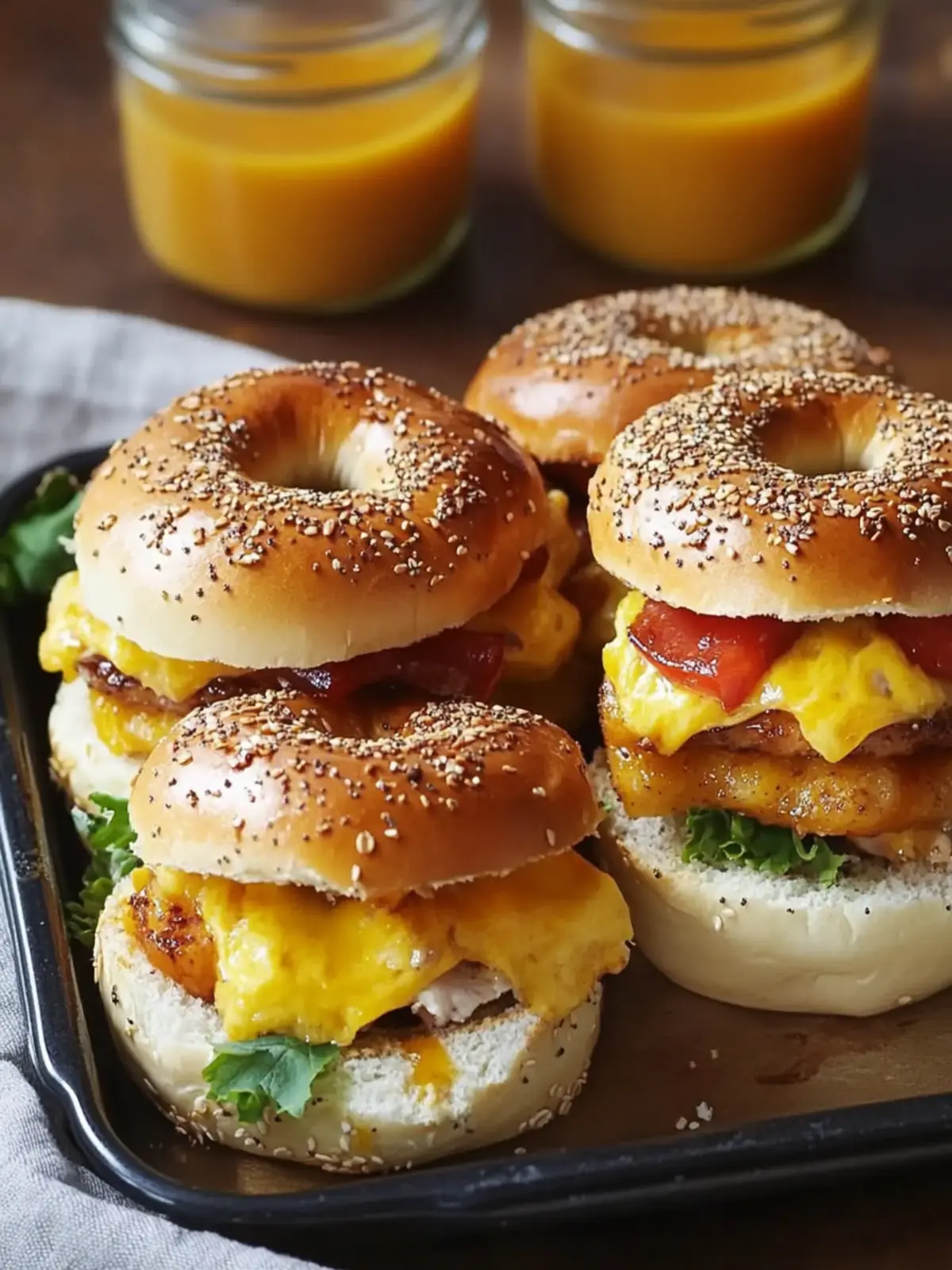 Bagel Breakfast Sliders: Easy, Cheesy Morning Magic 5 Bagel Breakfast Sliders