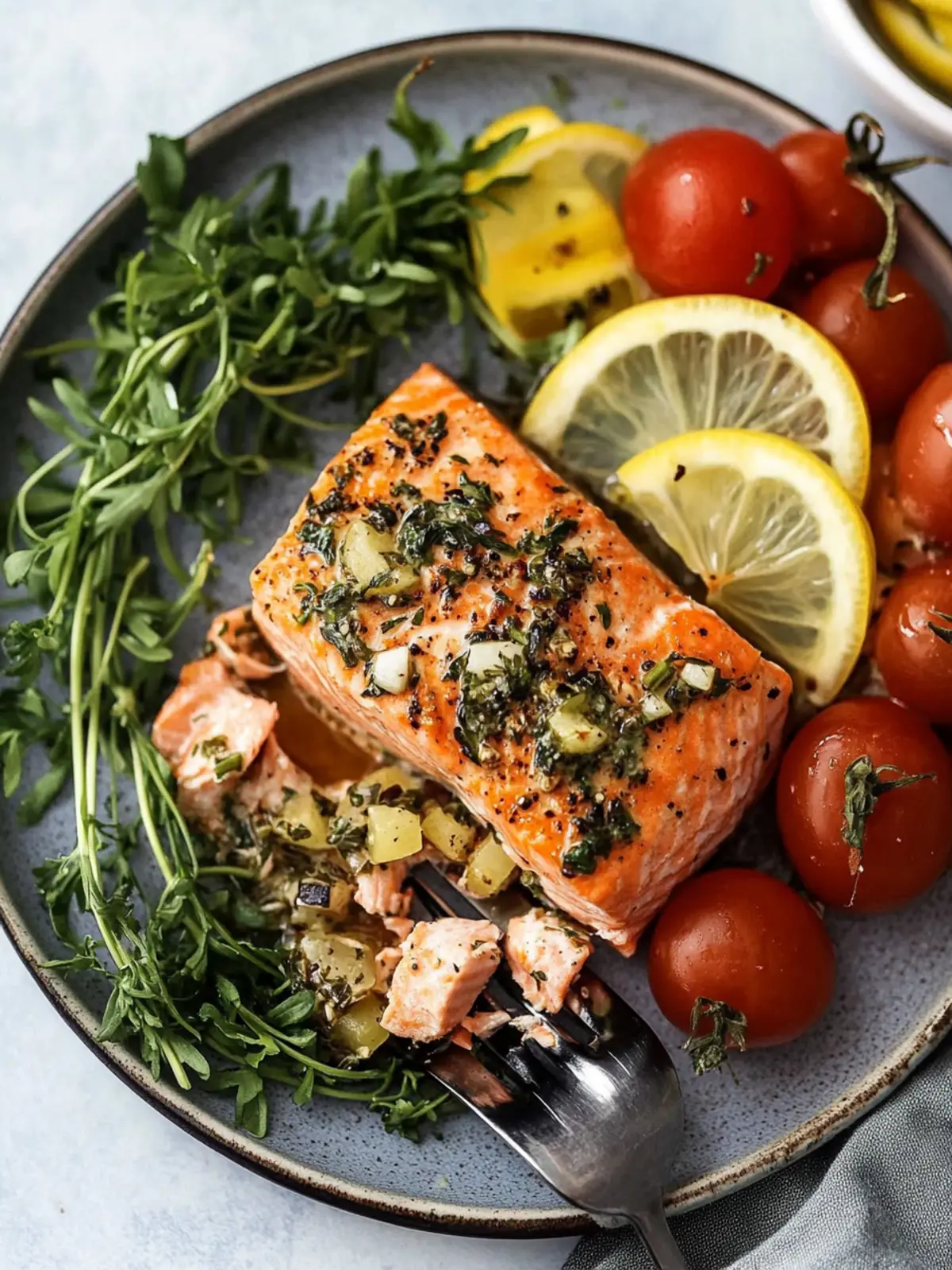 Savory Greek Salmon with Zesty Dill and Oregano Twist 2 Greek Salmon