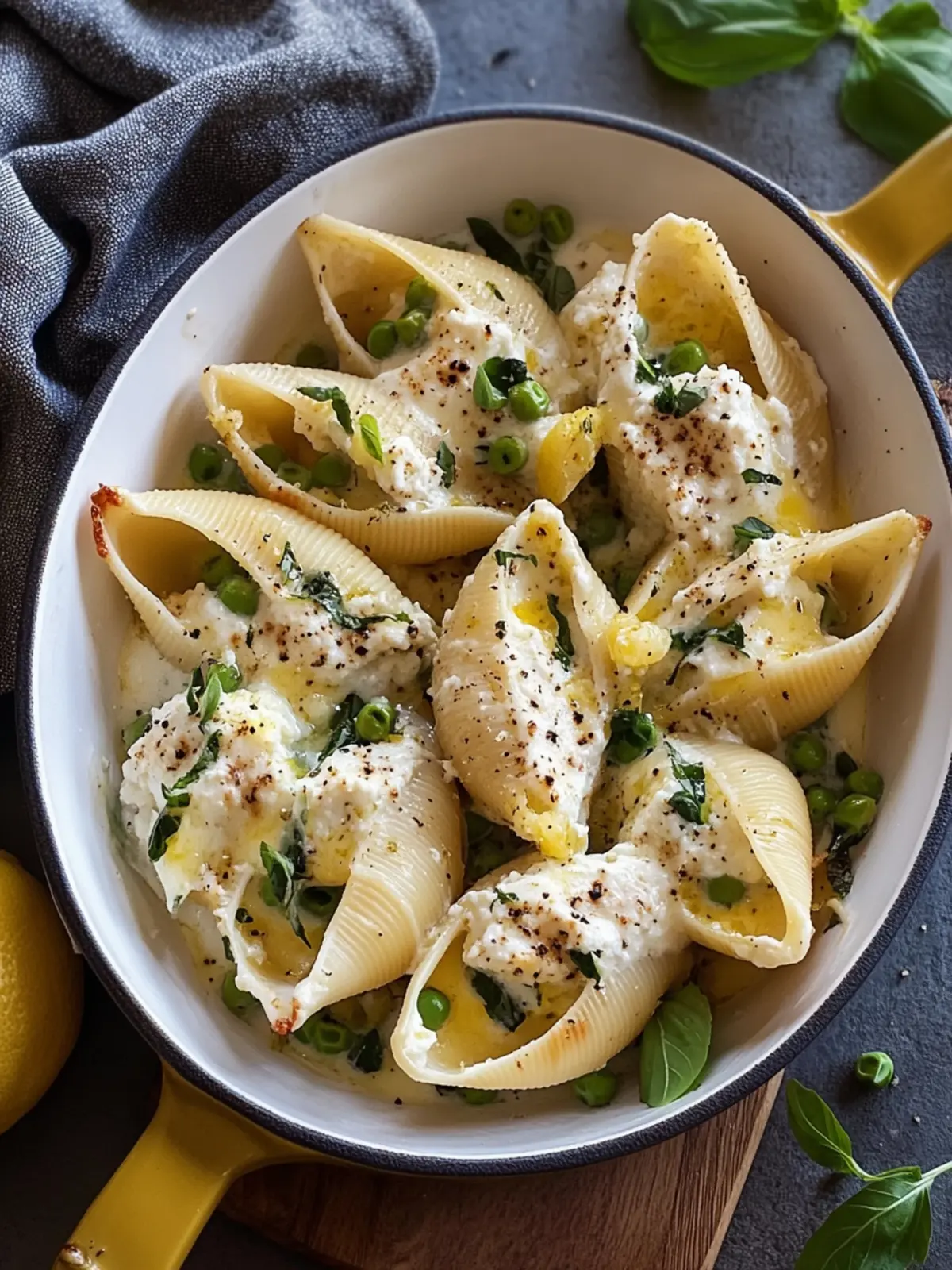 Lemony Ricotta Stuffed Shells: A Fresh Twist on Comfort Food 2 Lemony Ricotta Stuffed Shells