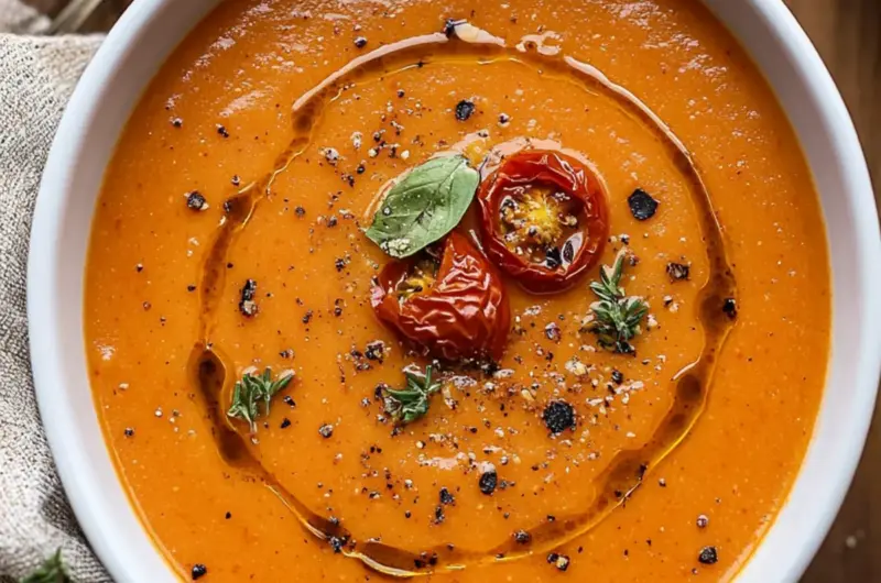Creamy Roasted Garlic Tomato Soup