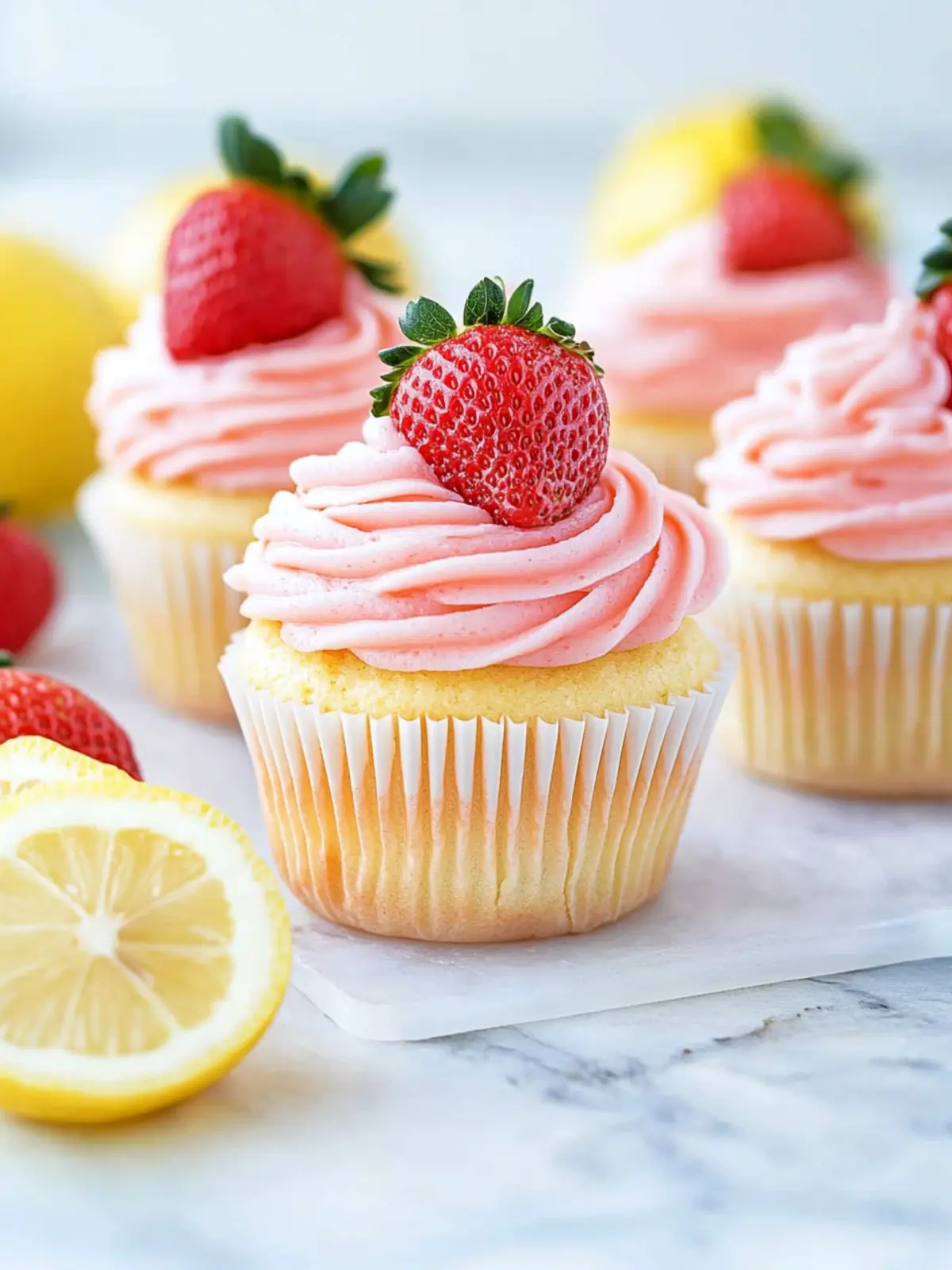 Delicious Strawberry Lemonade Cupcakes for a Sweet Summer Treat 3 Strawberry Lemonade Cupcakes