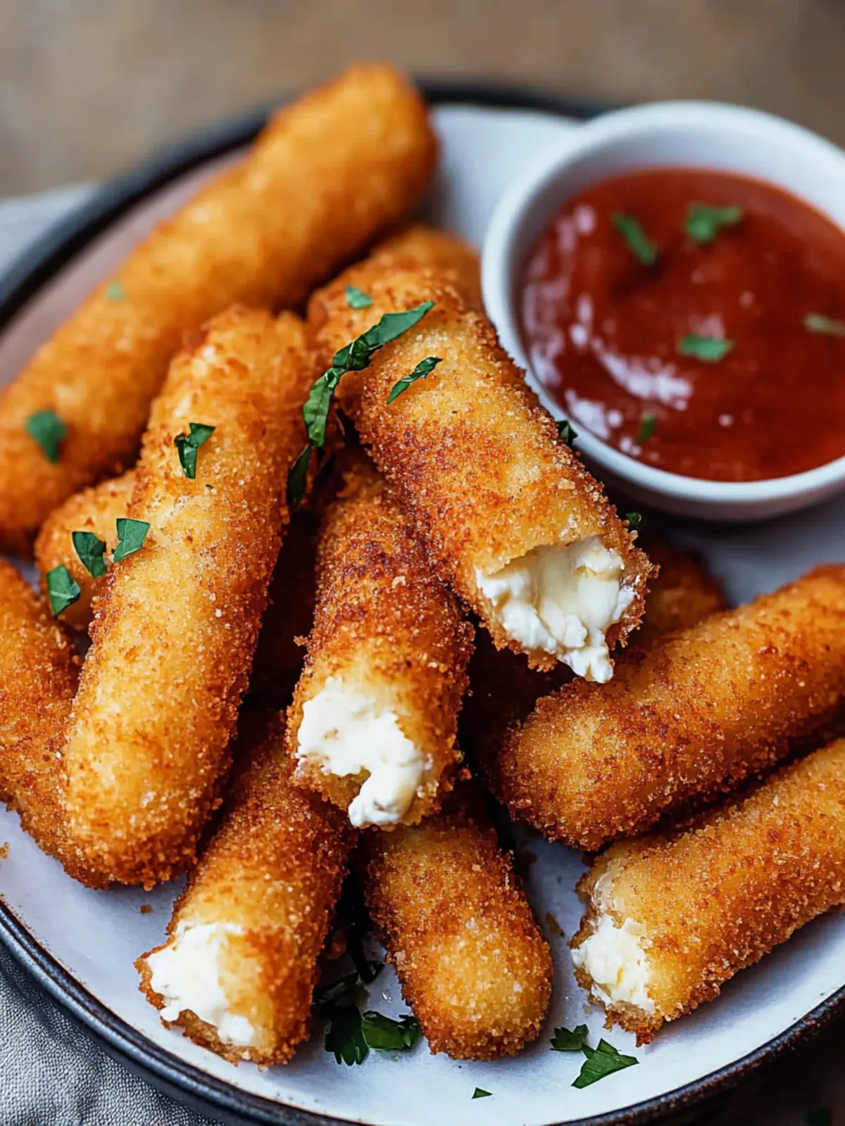 Crispy Air Fryer Mozzarella Sticks in Minutes for Snack Bliss 5 Air Fryer Mozzarella Sticks
