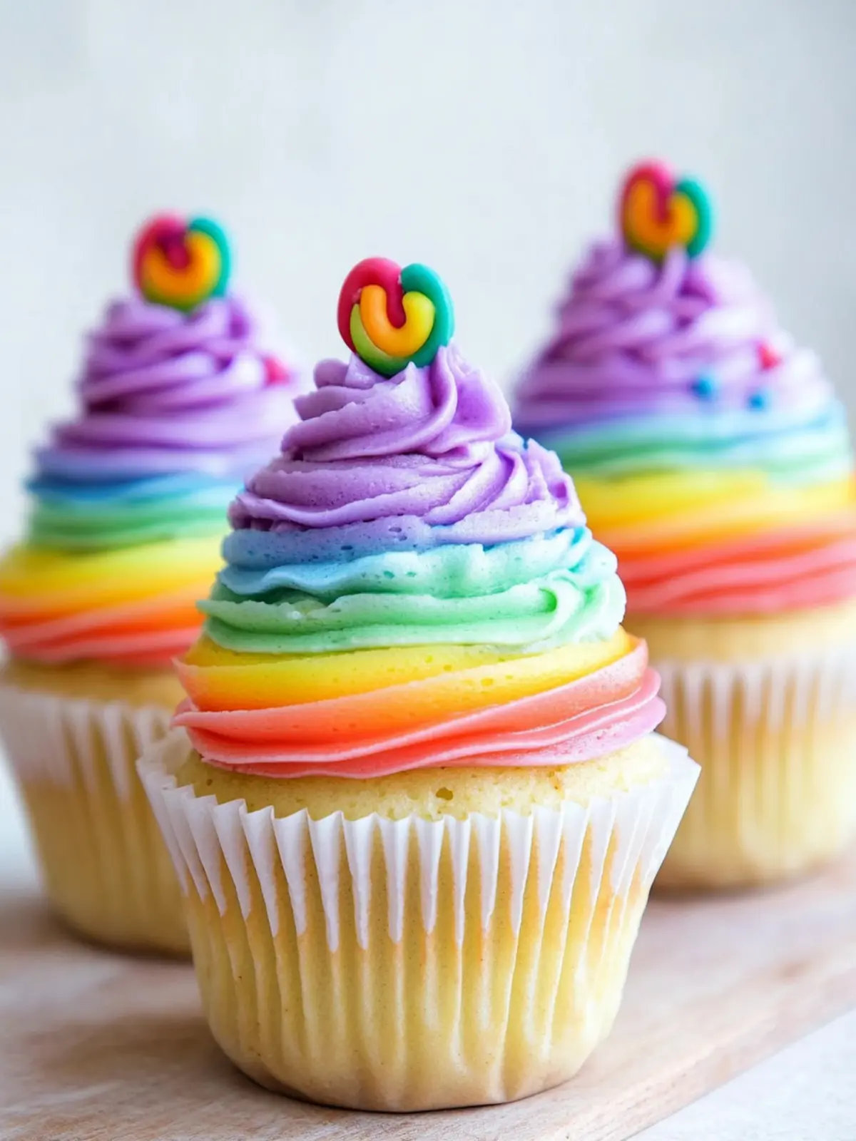 Rainbow Frosting Cupcakes That Brighten Any Celebration 2 Rainbow Frosting Cupcakes
